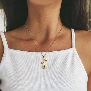 Rose Flower Statement Necklace-Your Soul Place